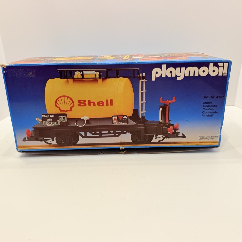 Playmobil 4107 Shell Tanker Train With Original Box